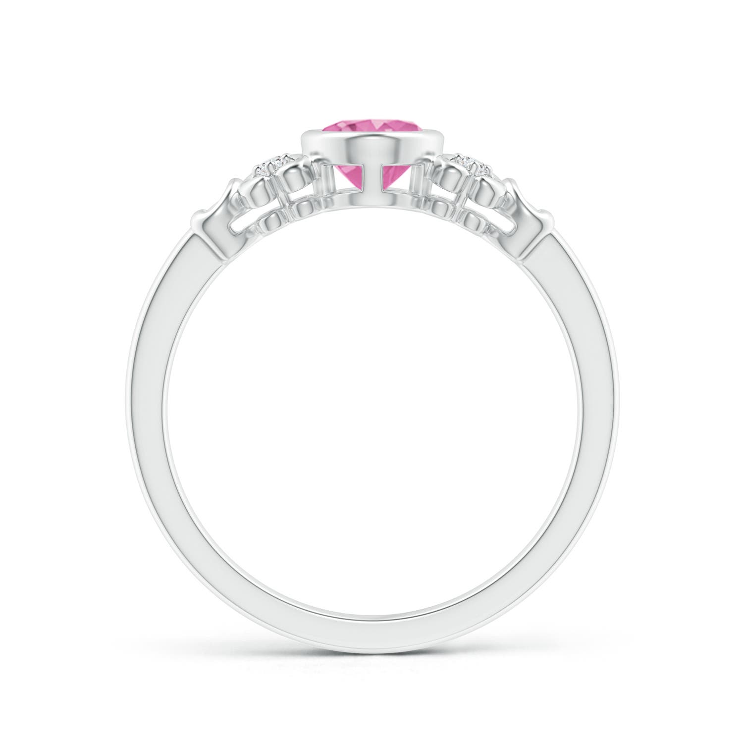 AA - Pink Sapphire / 0.89 CT / 14 KT White Gold