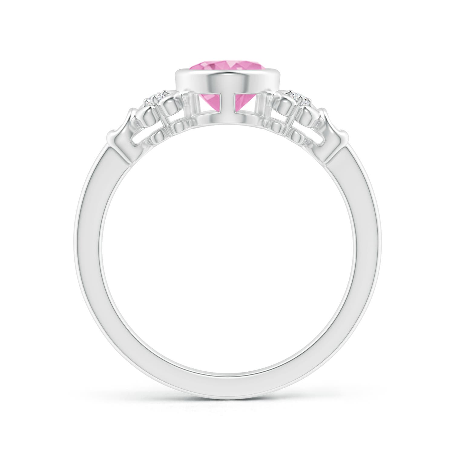 A - Pink Sapphire / 1.5 CT / 14 KT White Gold