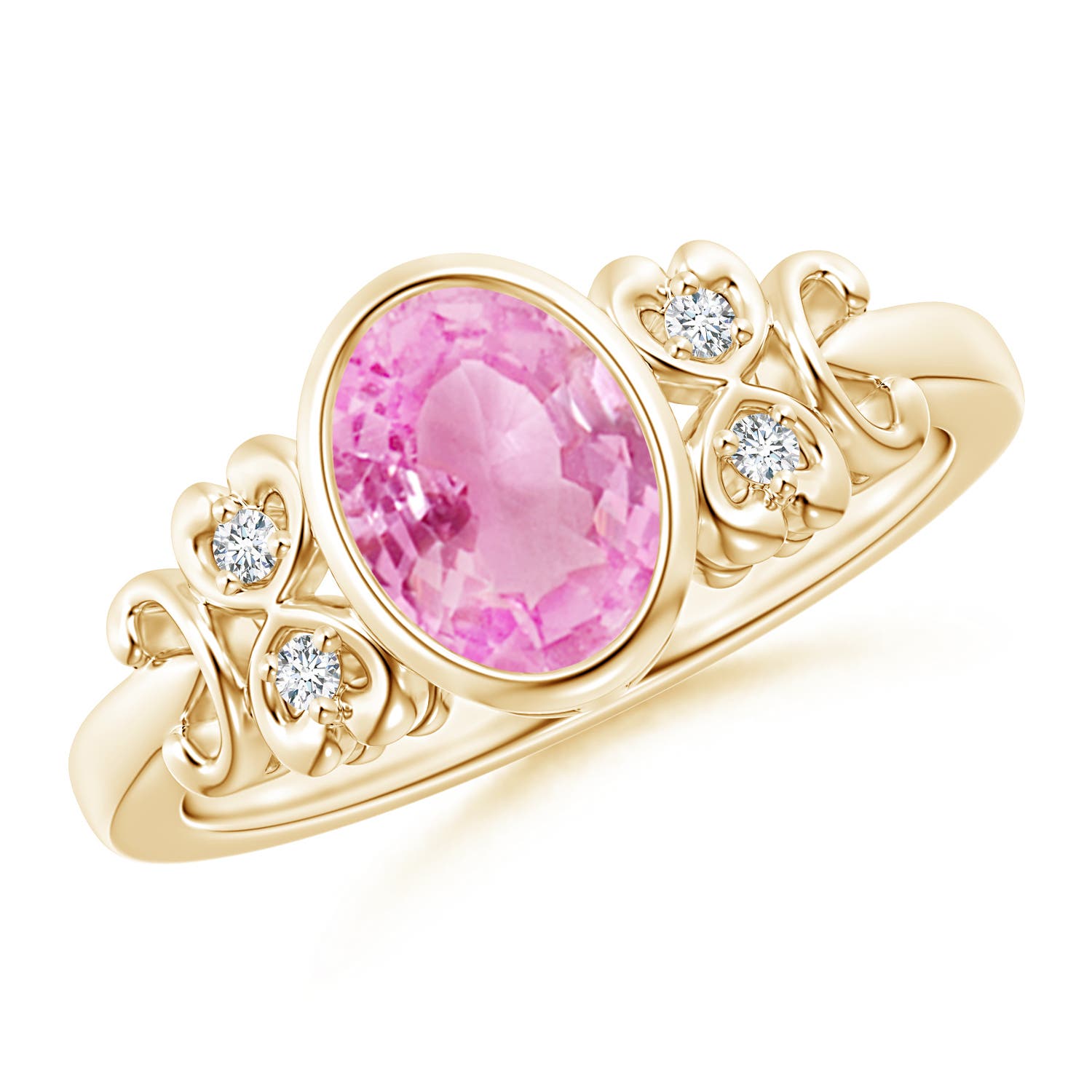 A - Pink Sapphire / 1.5 CT / 14 KT Yellow Gold