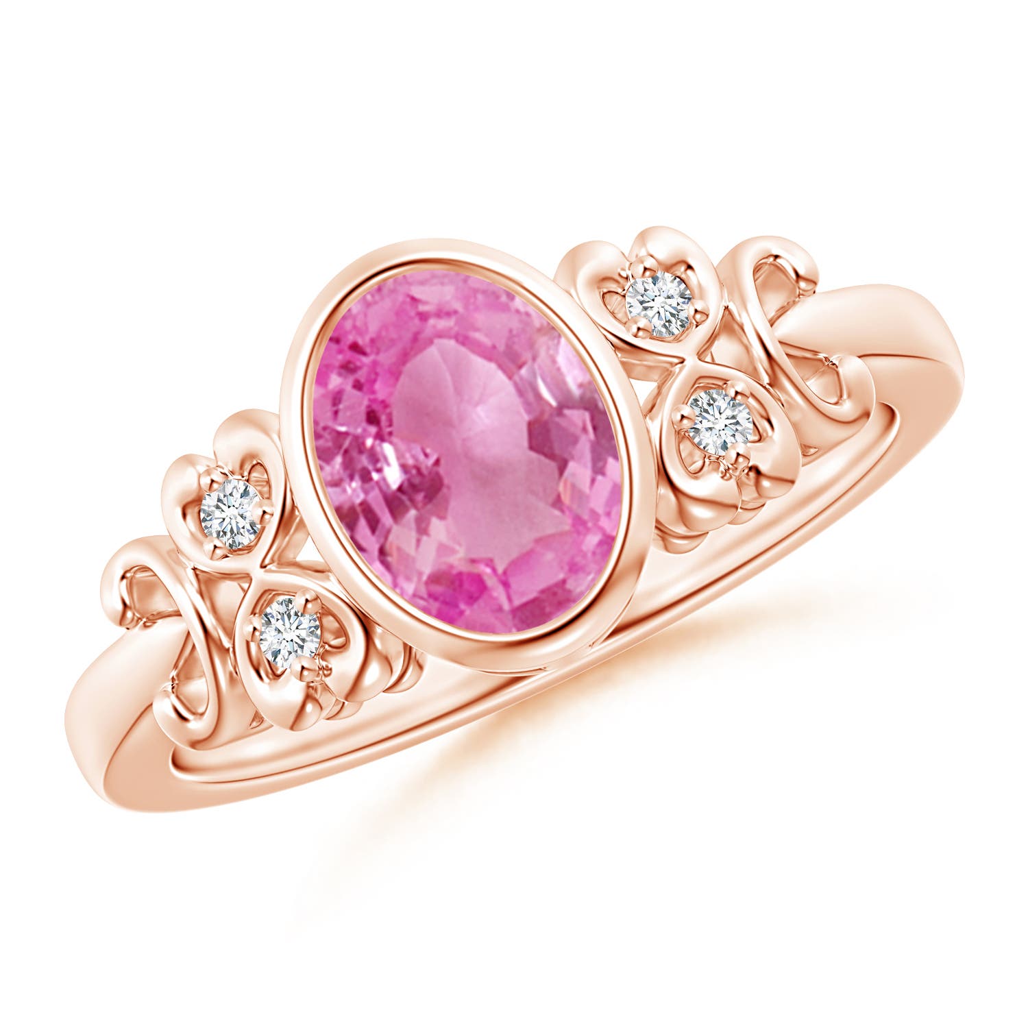 AA - Pink Sapphire / 1.5 CT / 14 KT Rose Gold