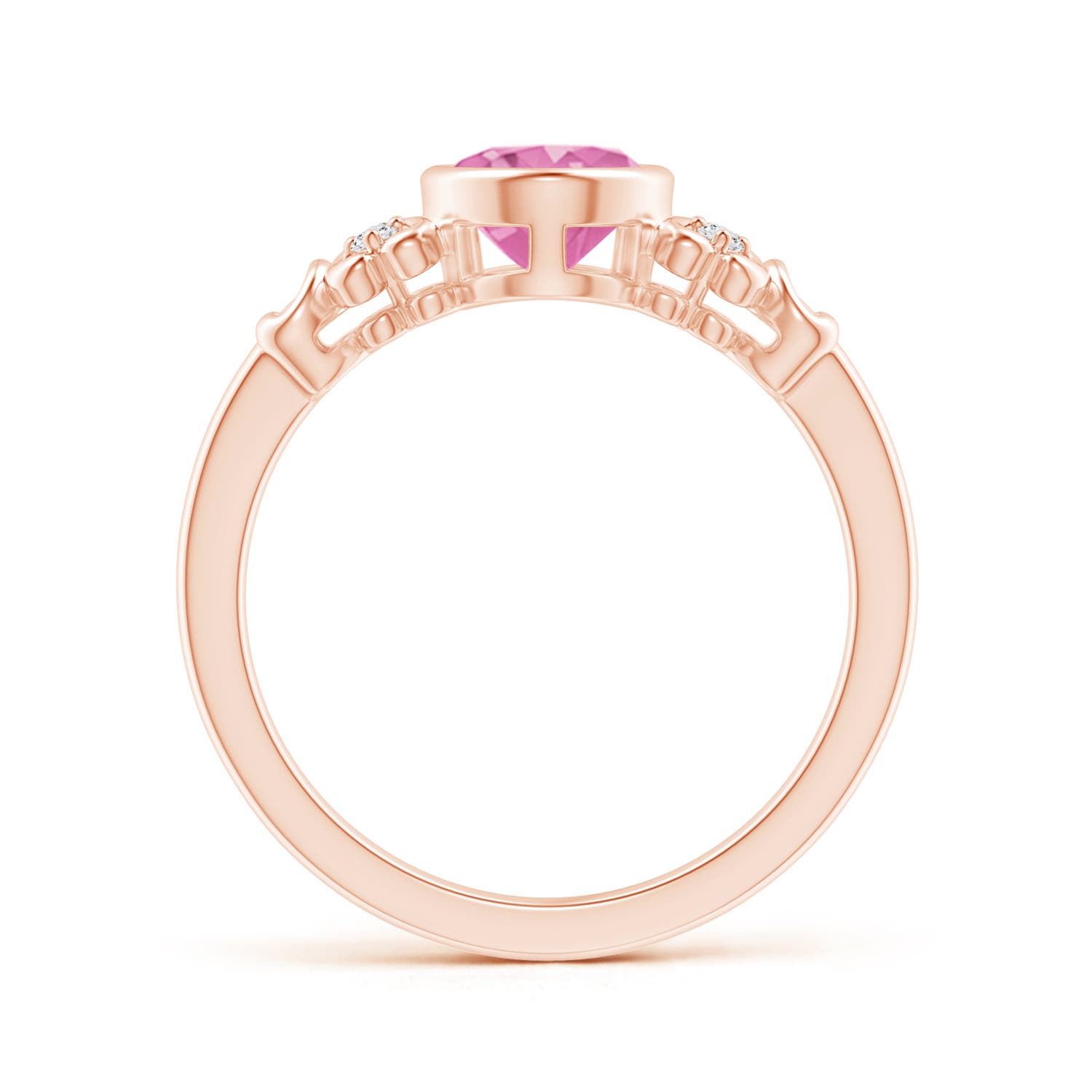 AA - Pink Sapphire / 1.5 CT / 14 KT Rose Gold