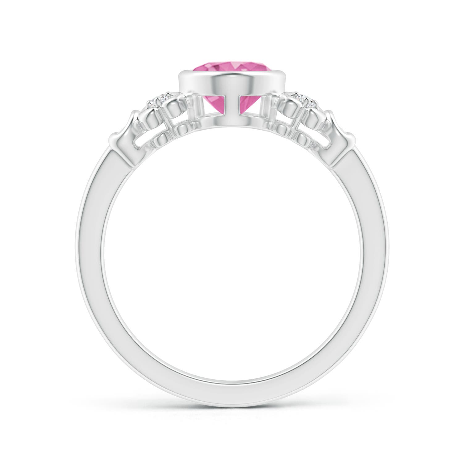 AA - Pink Sapphire / 1.5 CT / 14 KT White Gold