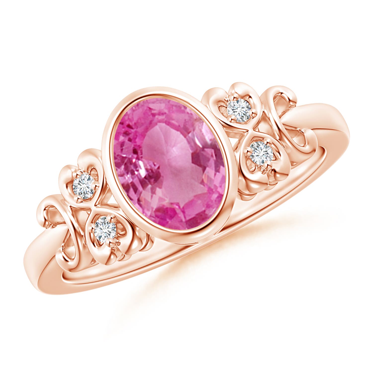 AAA - Pink Sapphire / 1.5 CT / 14 KT Rose Gold