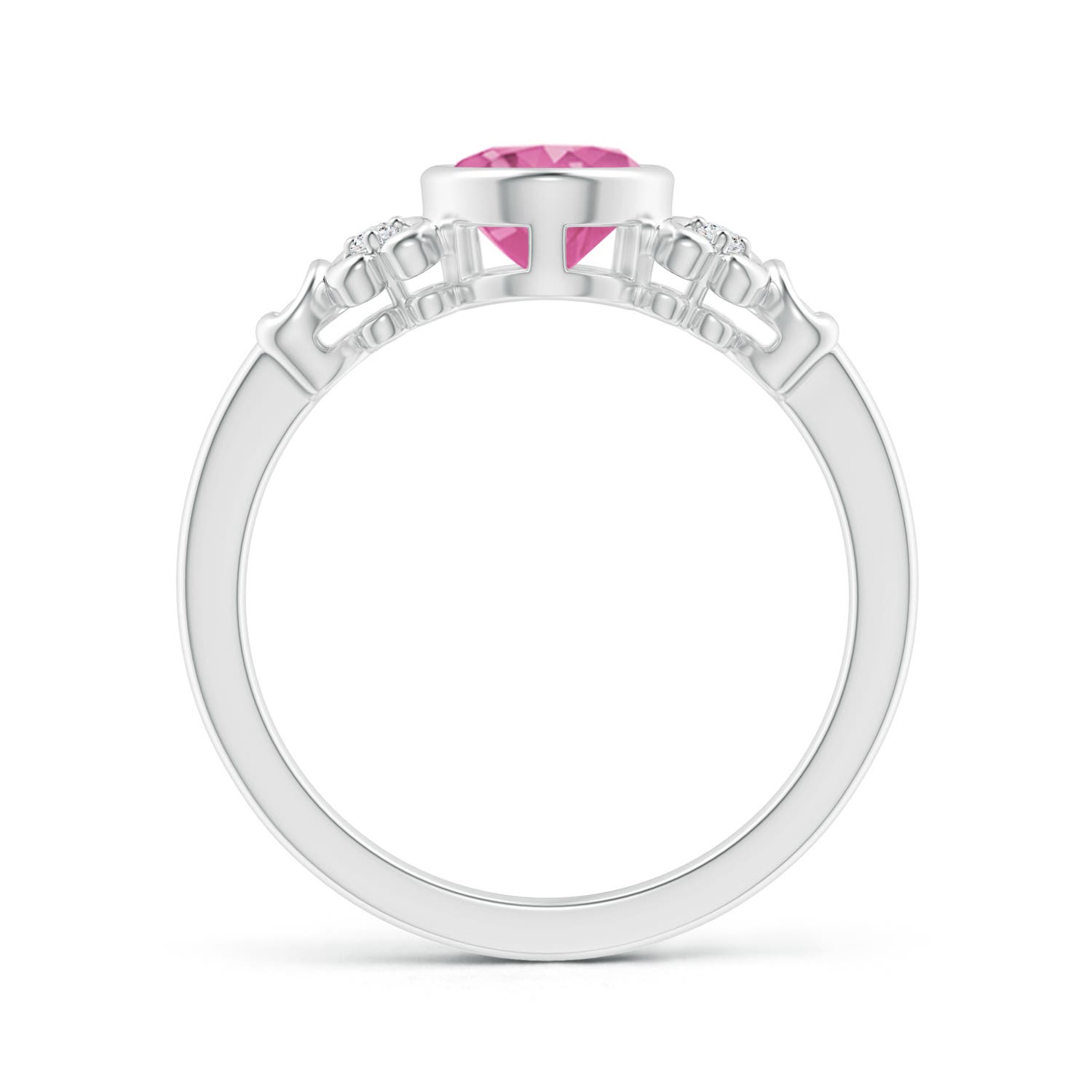 AAA - Pink Sapphire / 1.5 CT / 14 KT White Gold