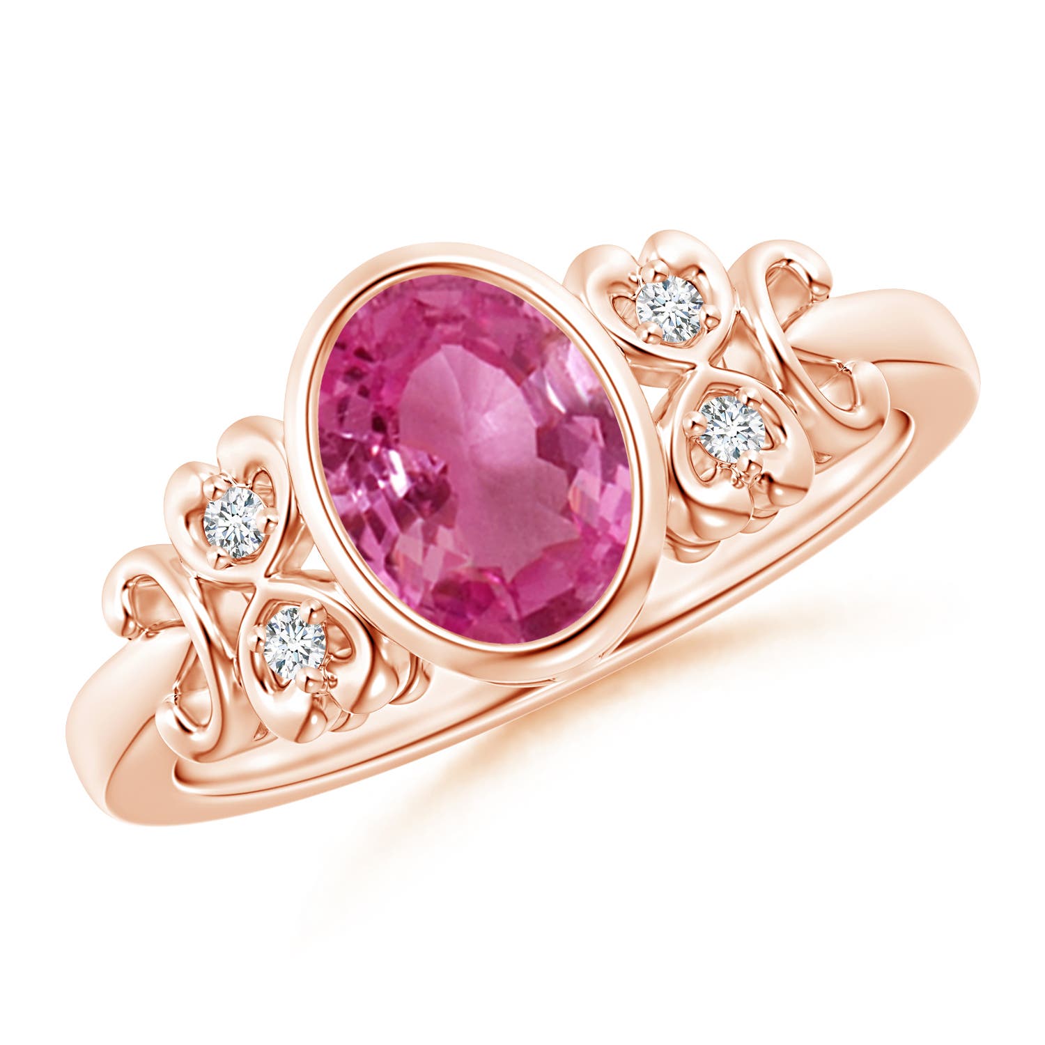 AAAA - Pink Sapphire / 1.5 CT / 14 KT Rose Gold