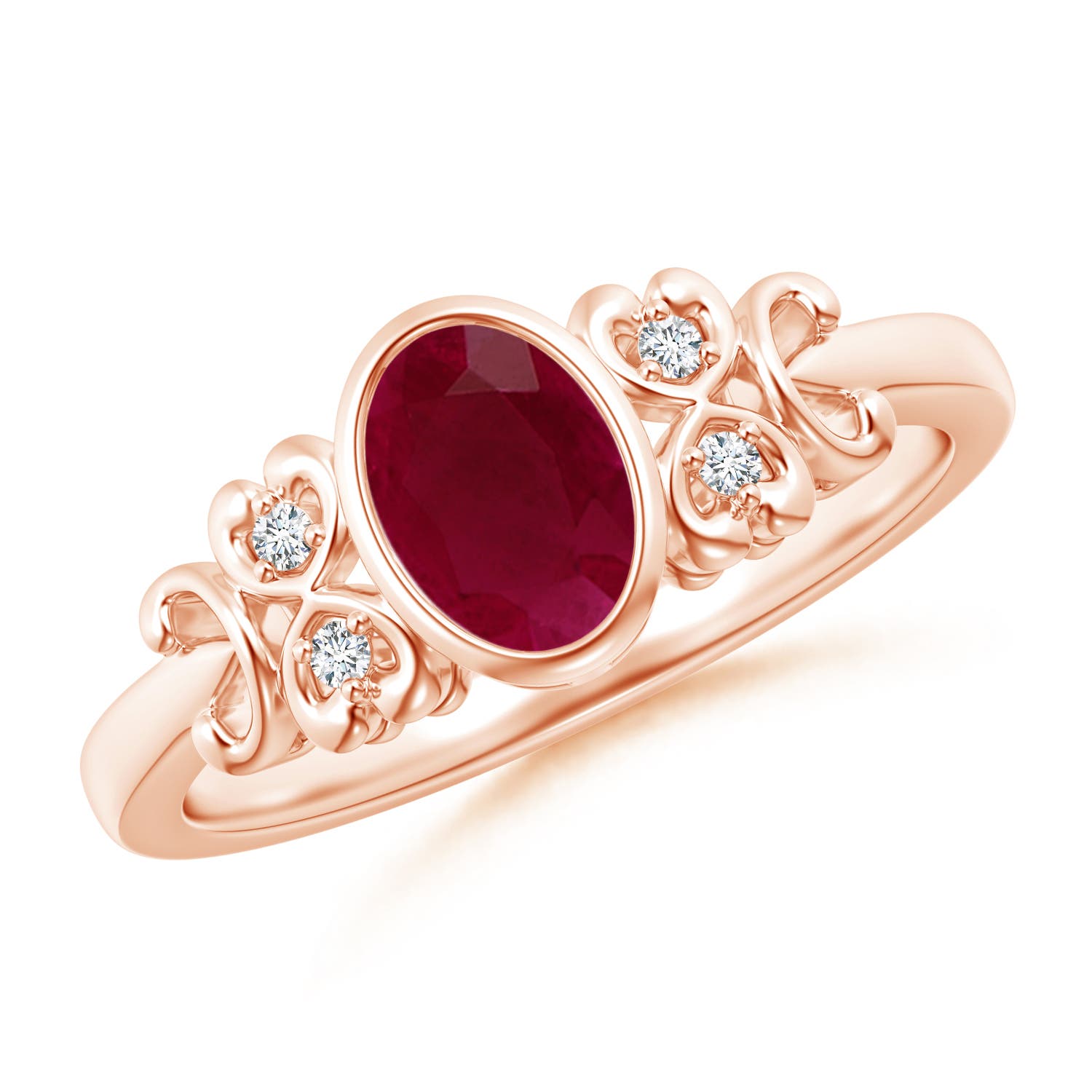 A - Ruby / 1.04 CT / 14 KT Rose Gold