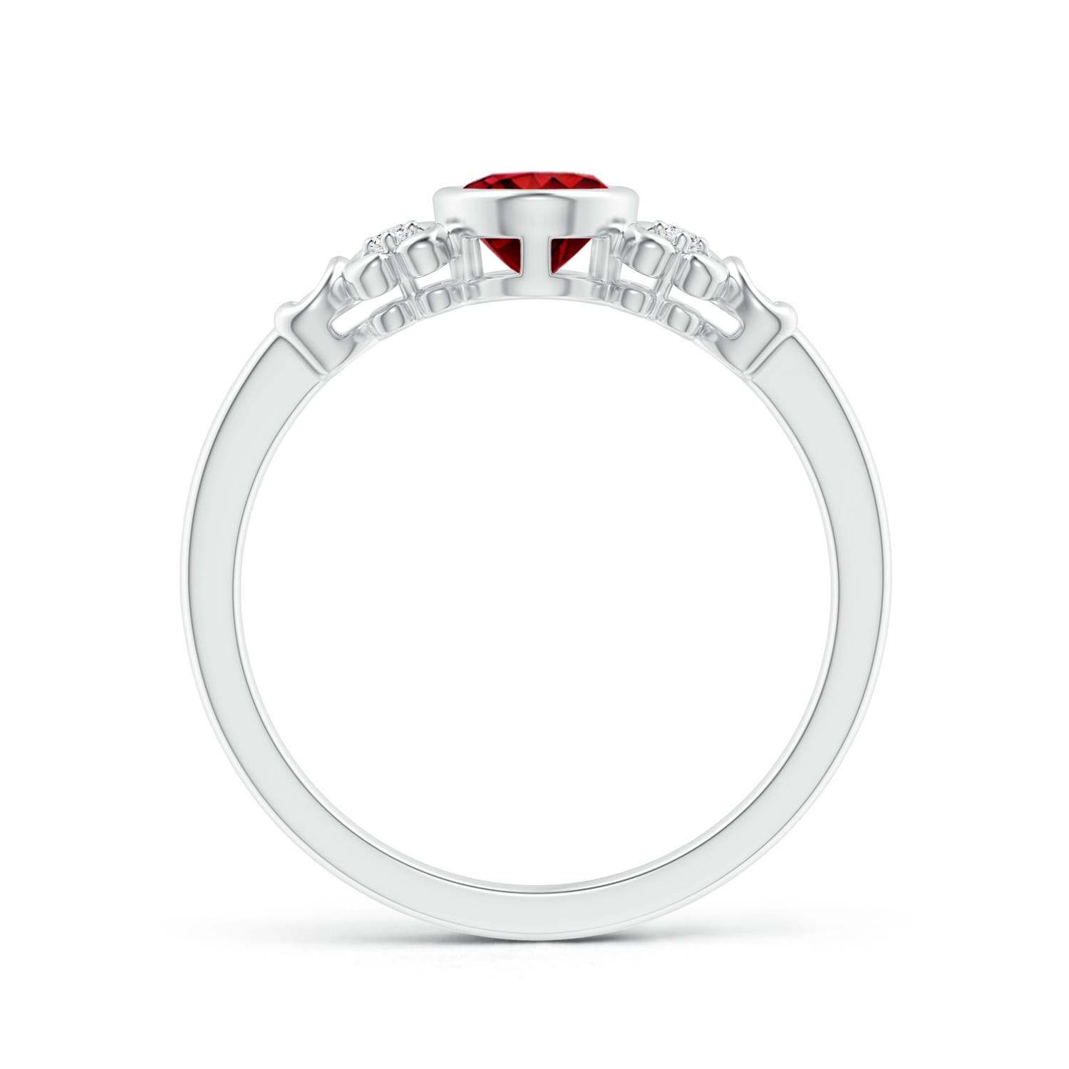 AAAA - Ruby / 1.04 CT / 14 KT White Gold