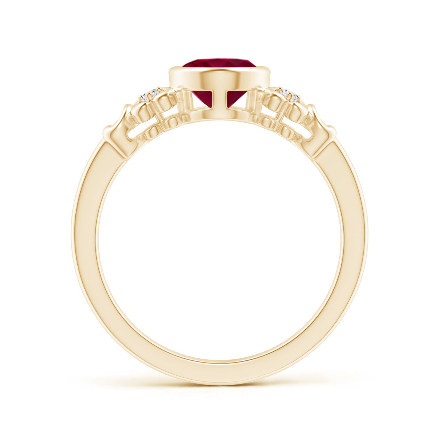 A - Ruby / 1.3 CT / 14 KT Yellow Gold