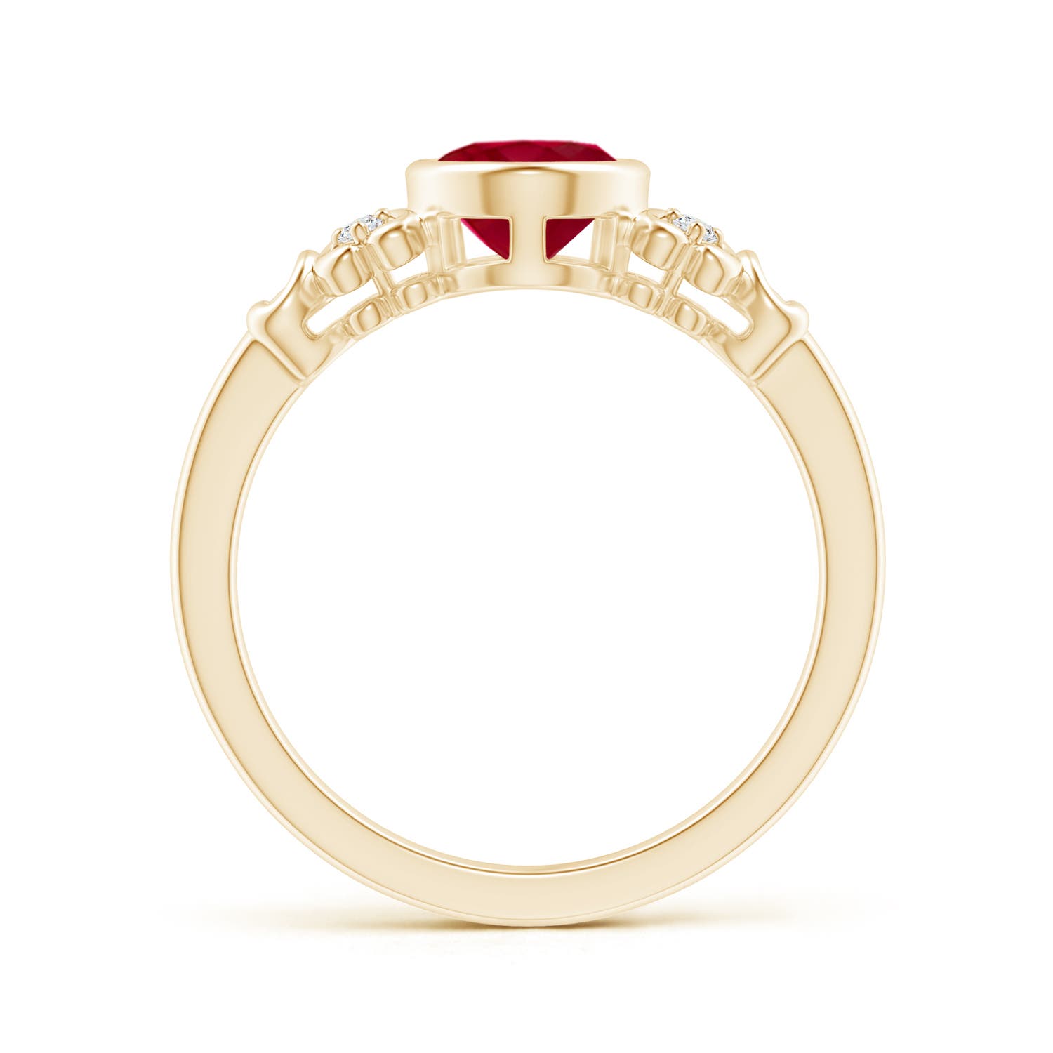 AA - Ruby / 1.3 CT / 14 KT Yellow Gold