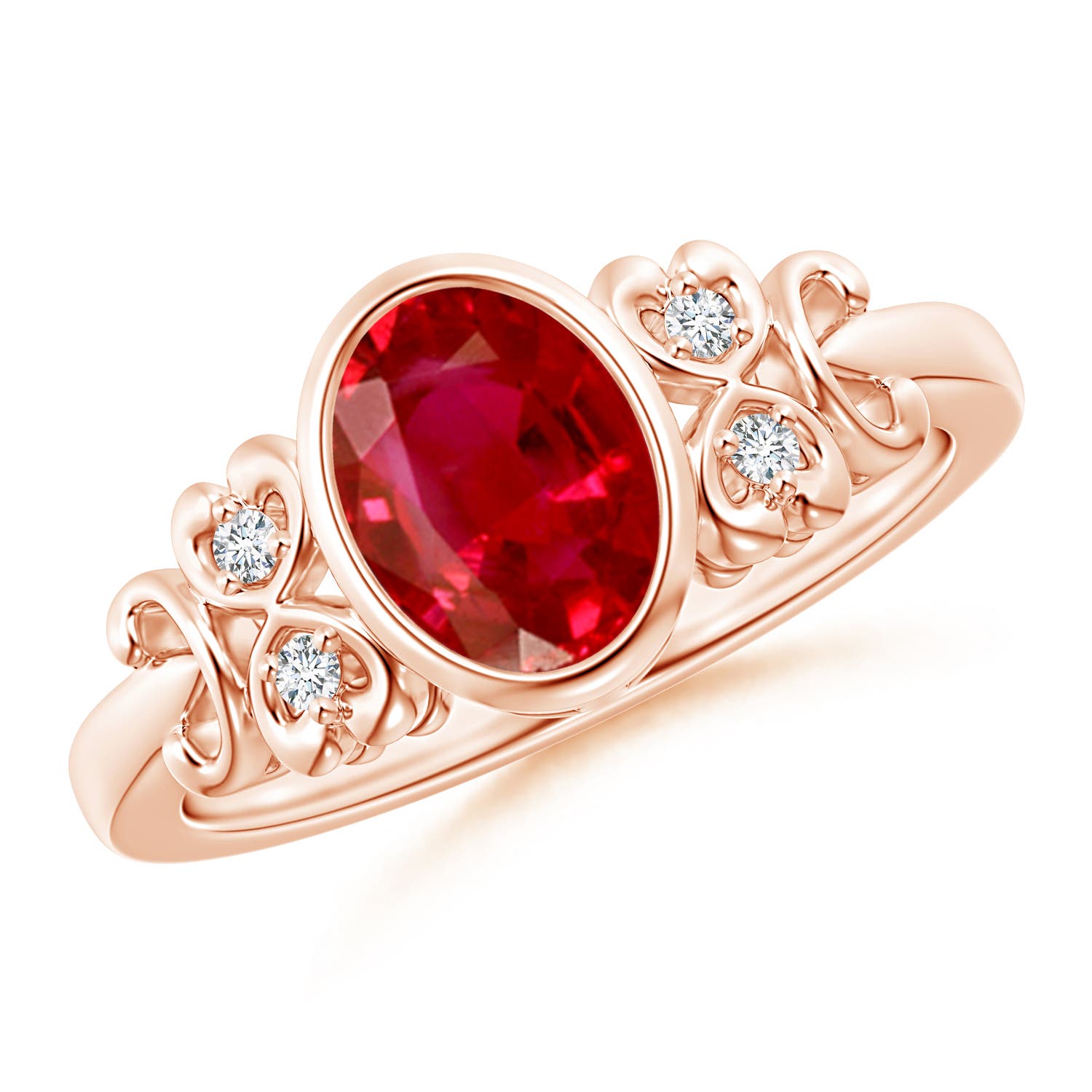 AAA - Ruby / 1.3 CT / 14 KT Rose Gold