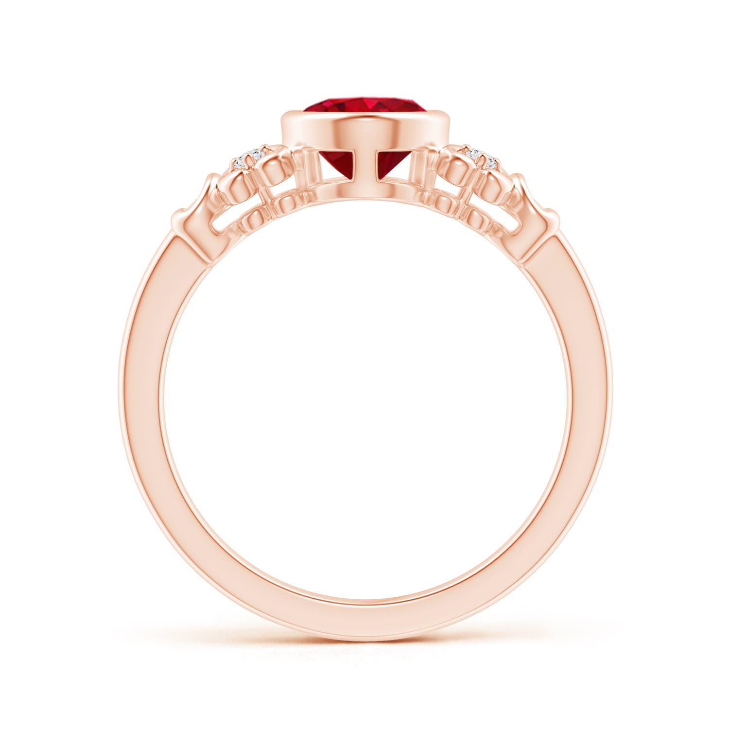 AAA - Ruby / 1.3 CT / 14 KT Rose Gold