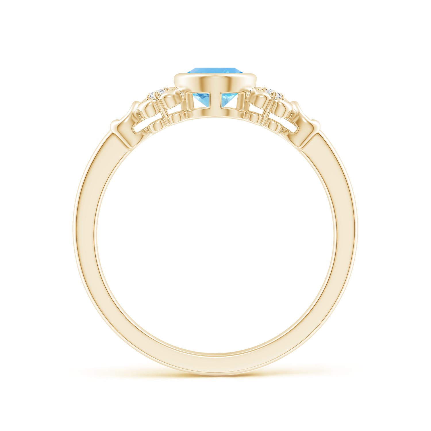 AA - Swiss Blue Topaz / 0.99 CT / 14 KT Yellow Gold