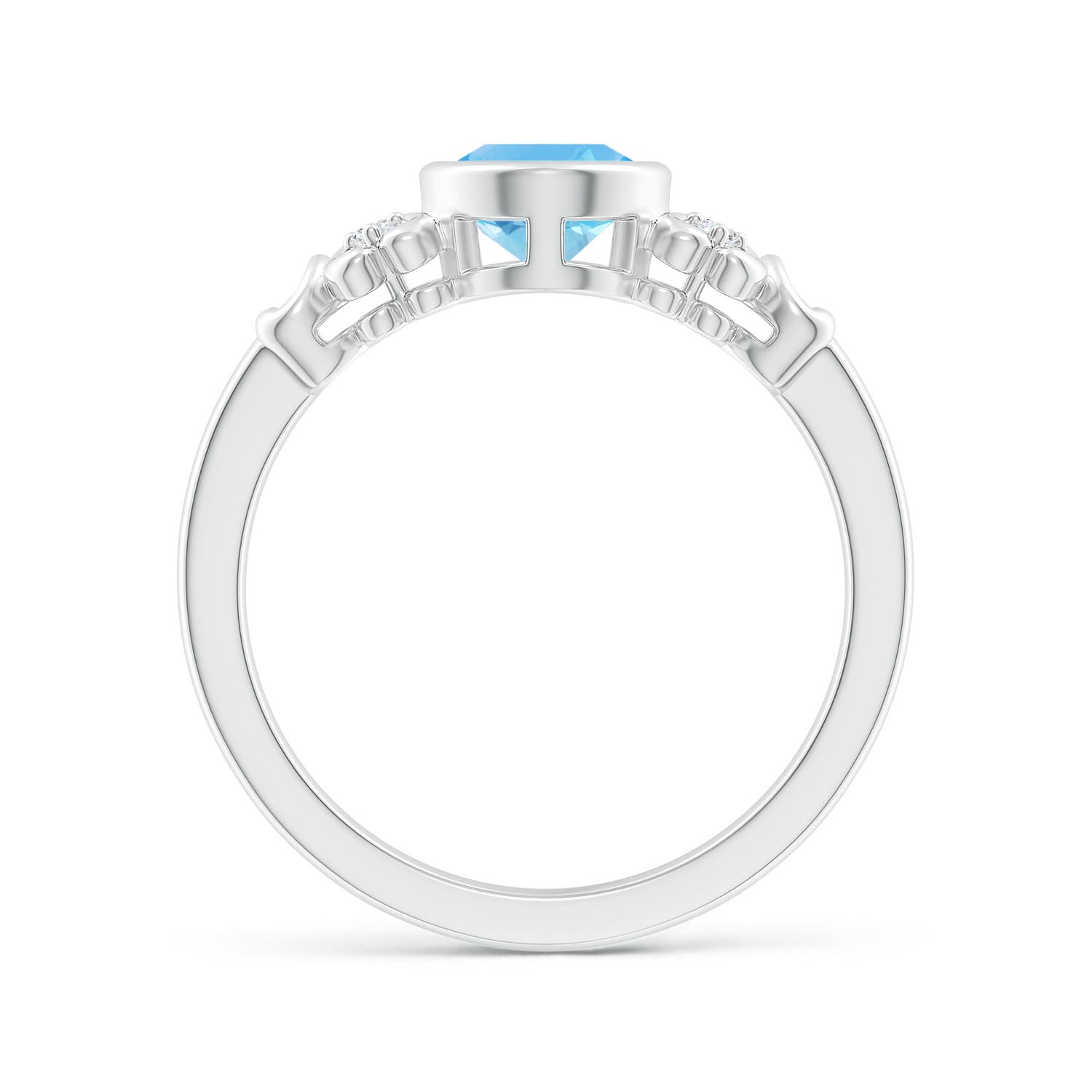 AA - Swiss Blue Topaz / 1.55 CT / 14 KT White Gold