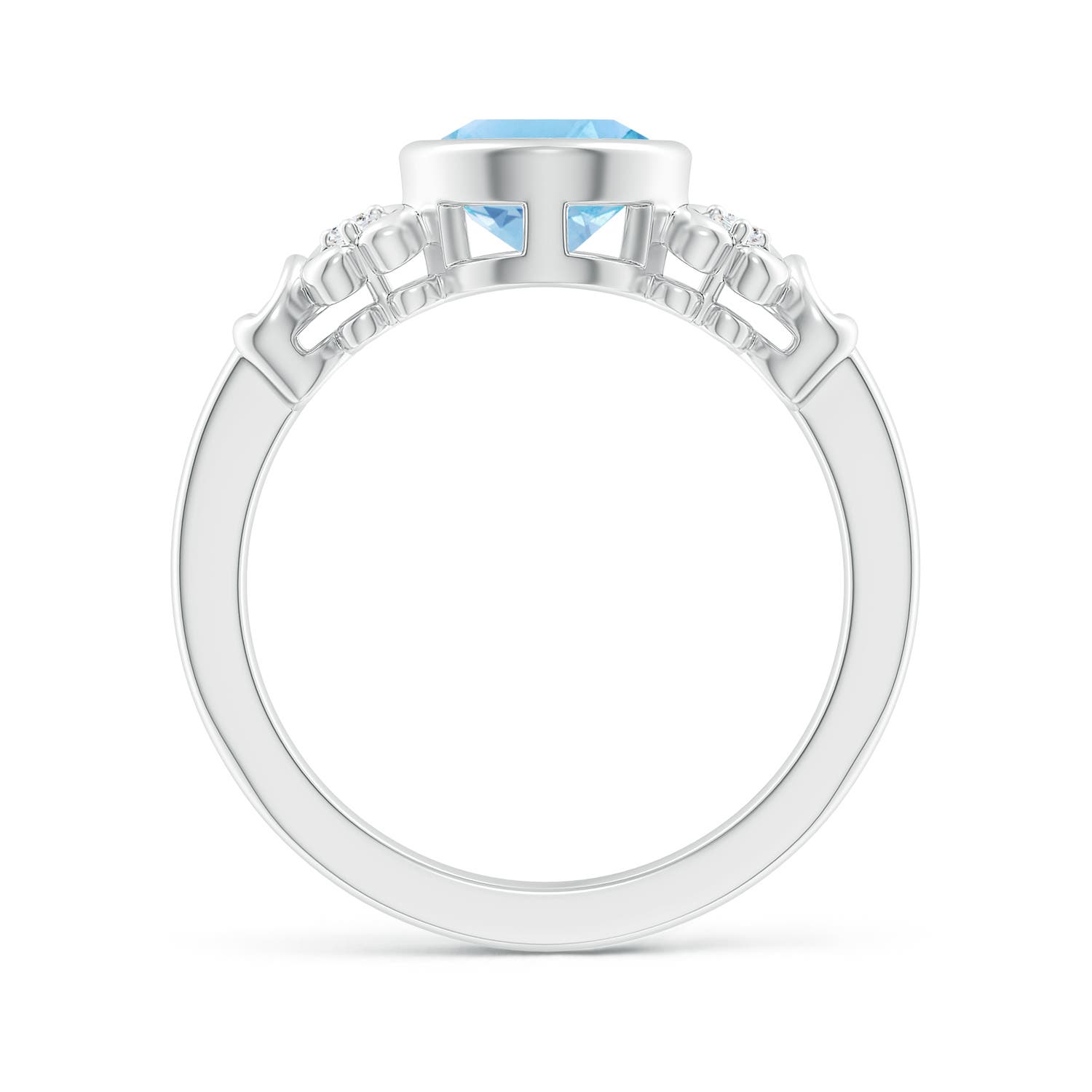 A - Swiss Blue Topaz / 2.31 CT / 14 KT White Gold