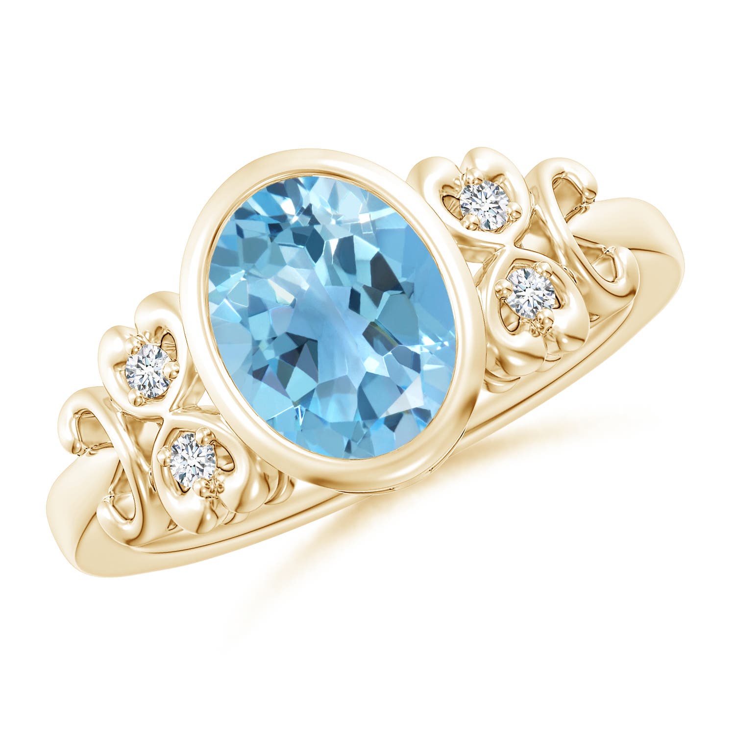 A - Swiss Blue Topaz / 2.31 CT / 14 KT Yellow Gold