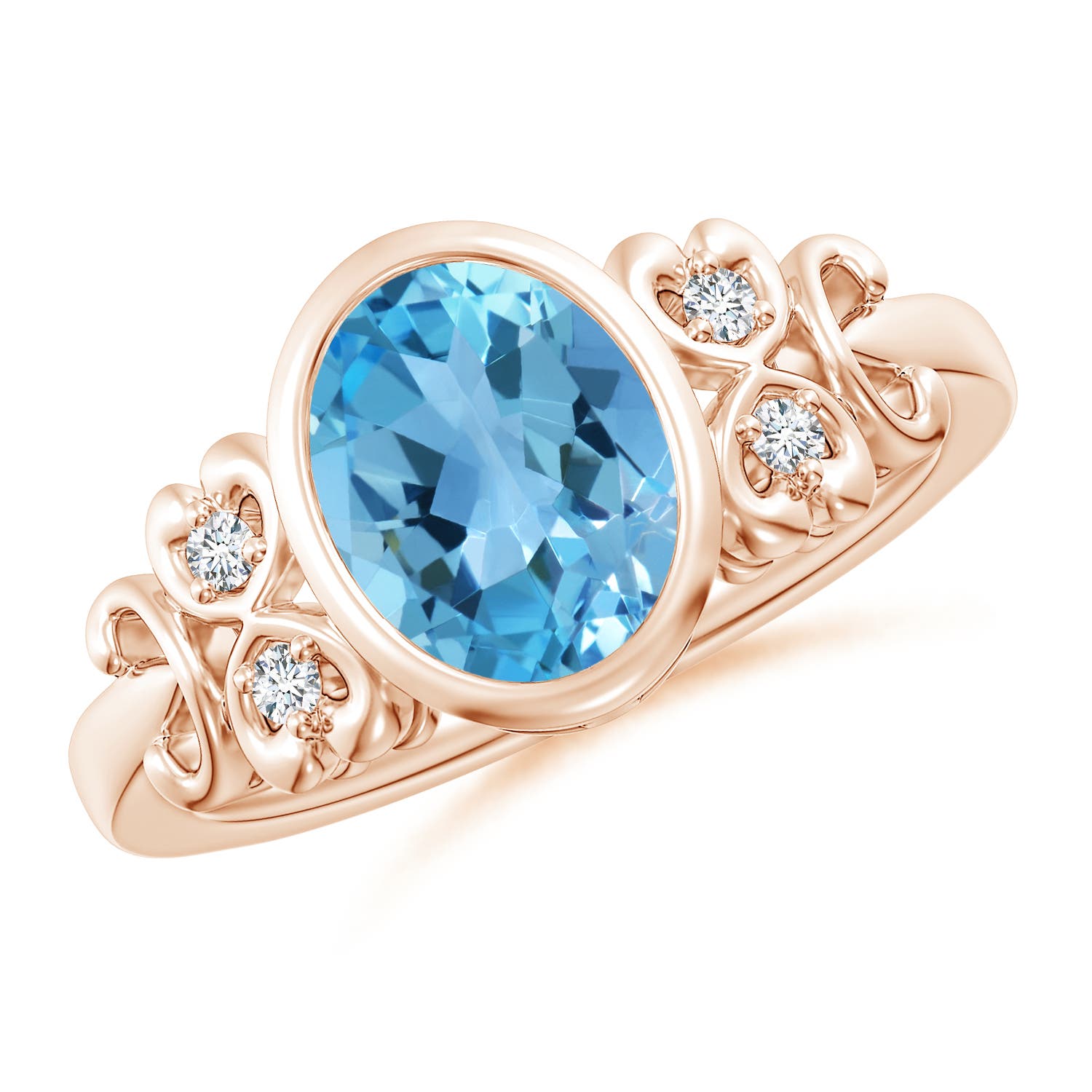 AA - Swiss Blue Topaz / 2.31 CT / 14 KT Rose Gold