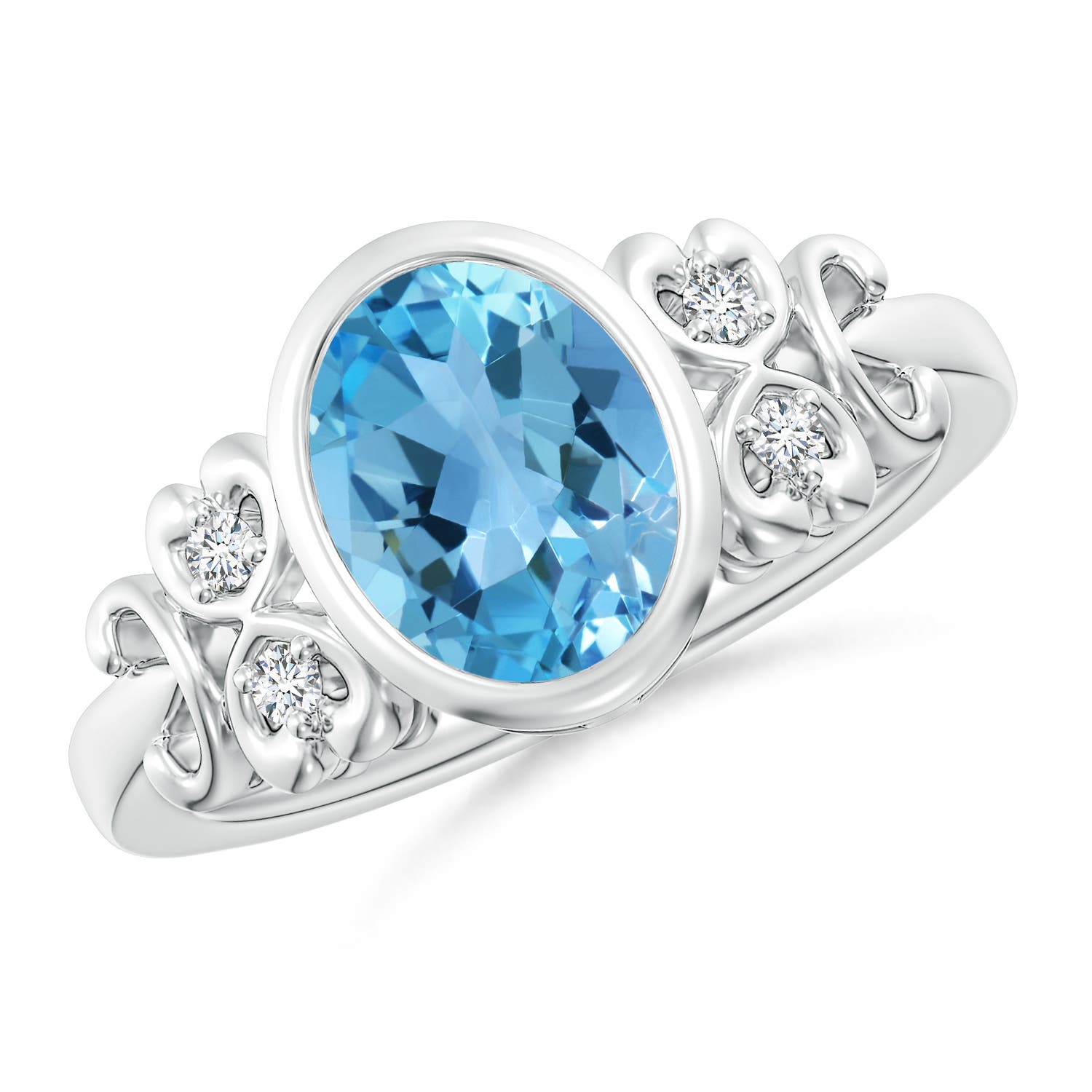 AA - Swiss Blue Topaz / 2.31 CT / 14 KT White Gold