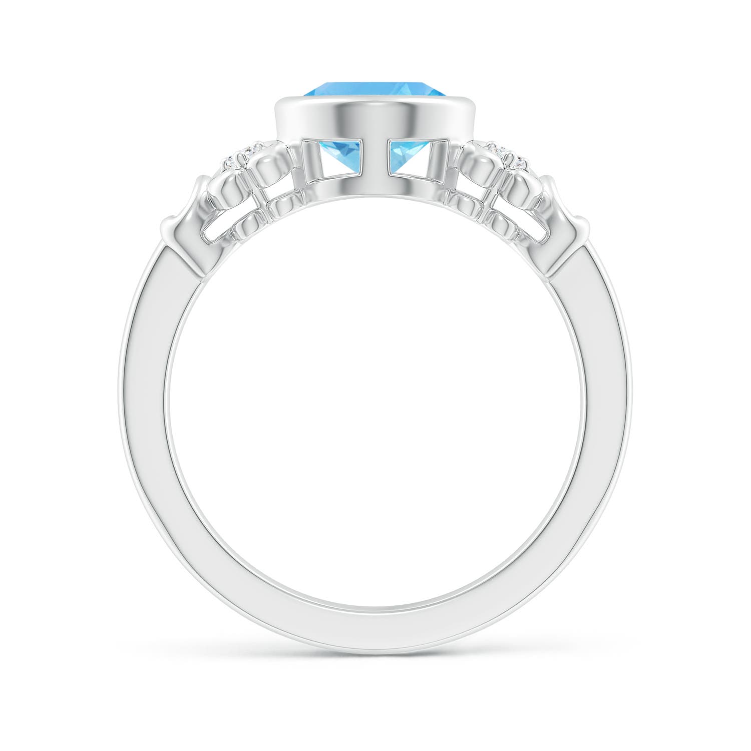 AA - Swiss Blue Topaz / 2.31 CT / 14 KT White Gold