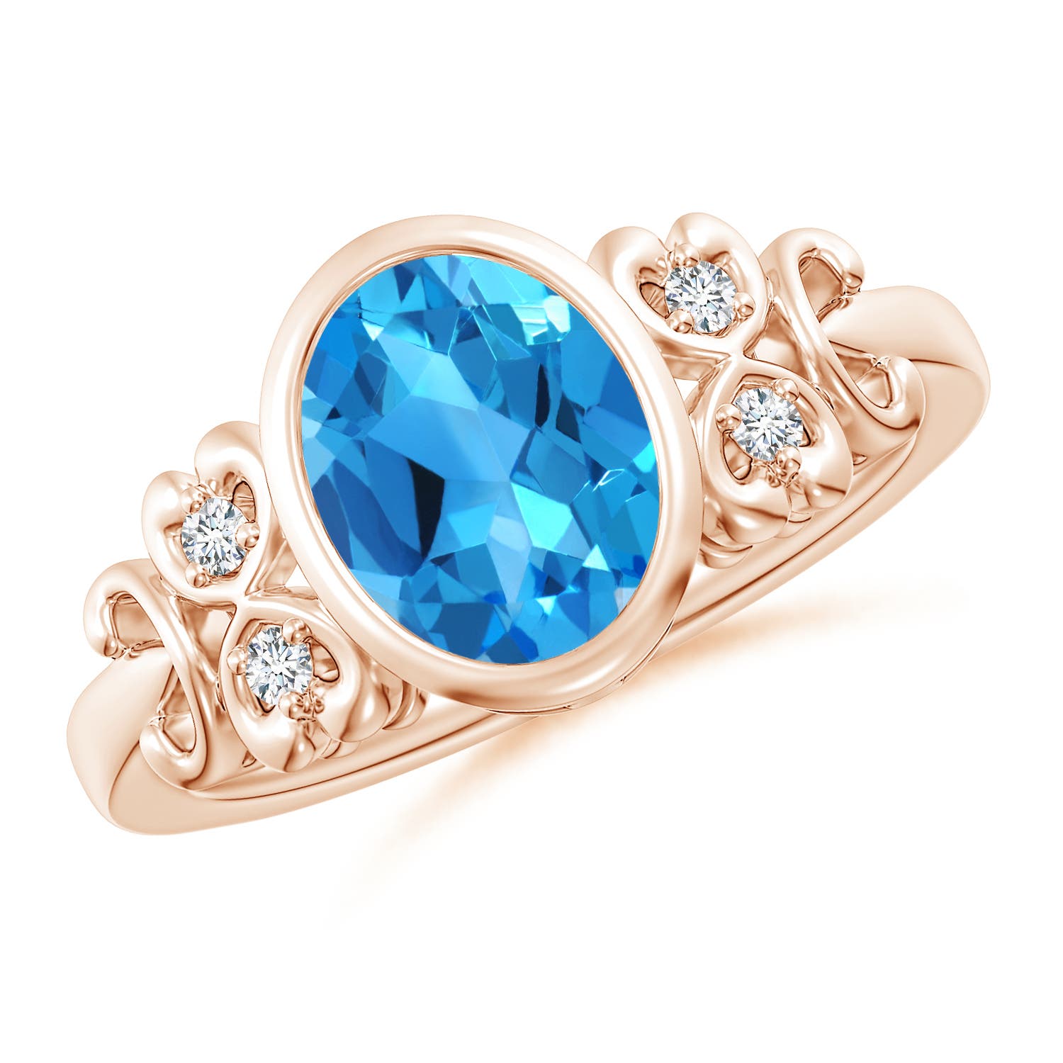 AAAA - Swiss Blue Topaz / 2.31 CT / 14 KT Rose Gold