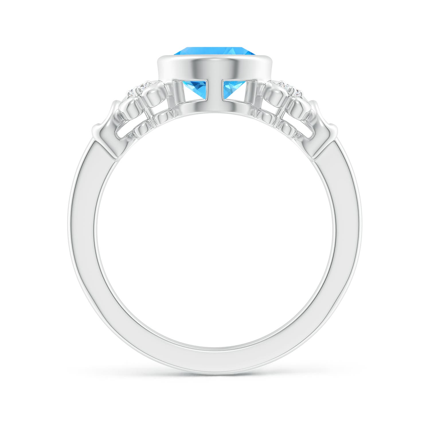 AAAA - Swiss Blue Topaz / 2.31 CT / 14 KT White Gold