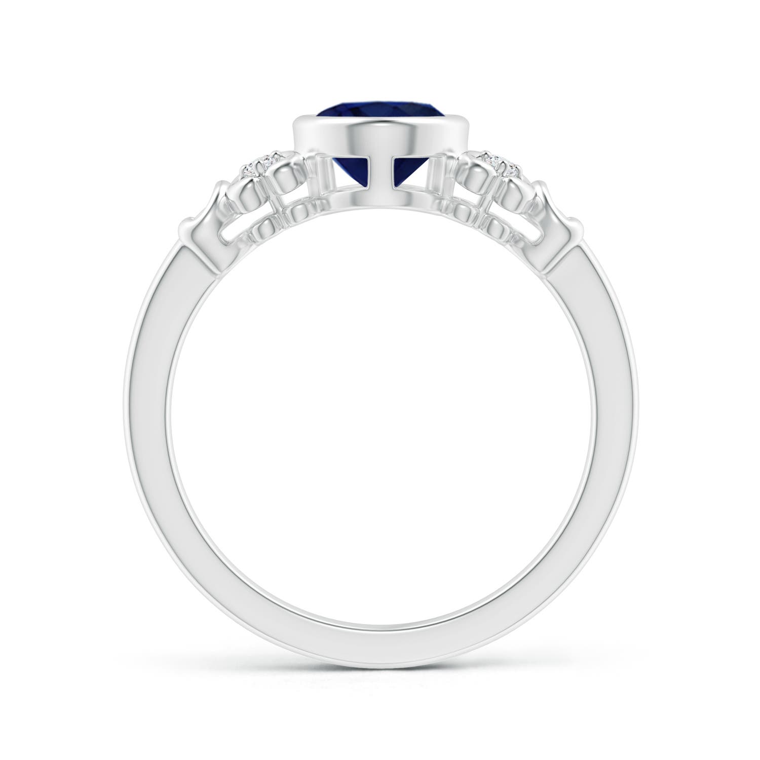 A - Blue Sapphire / 1.6 CT / 14 KT White Gold