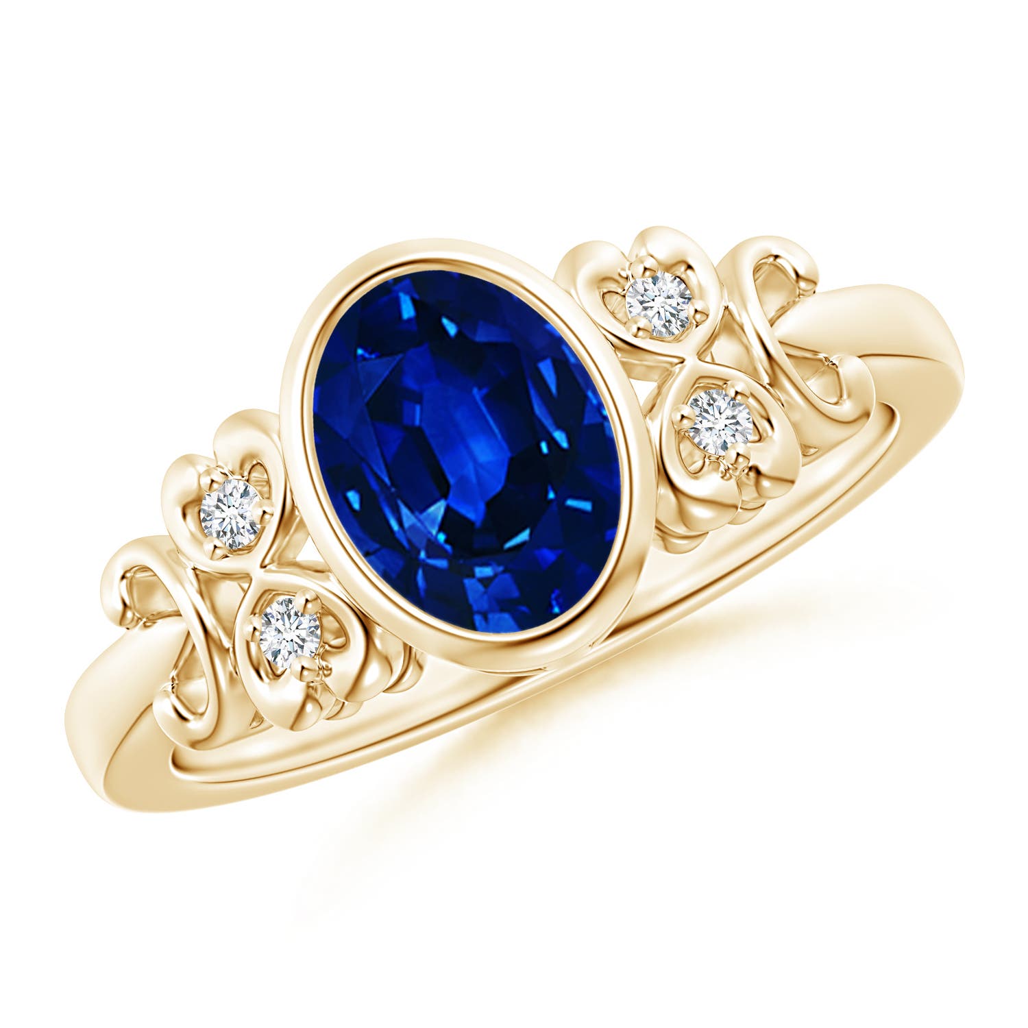 AAAA - Blue Sapphire / 1.6 CT / 14 KT Yellow Gold