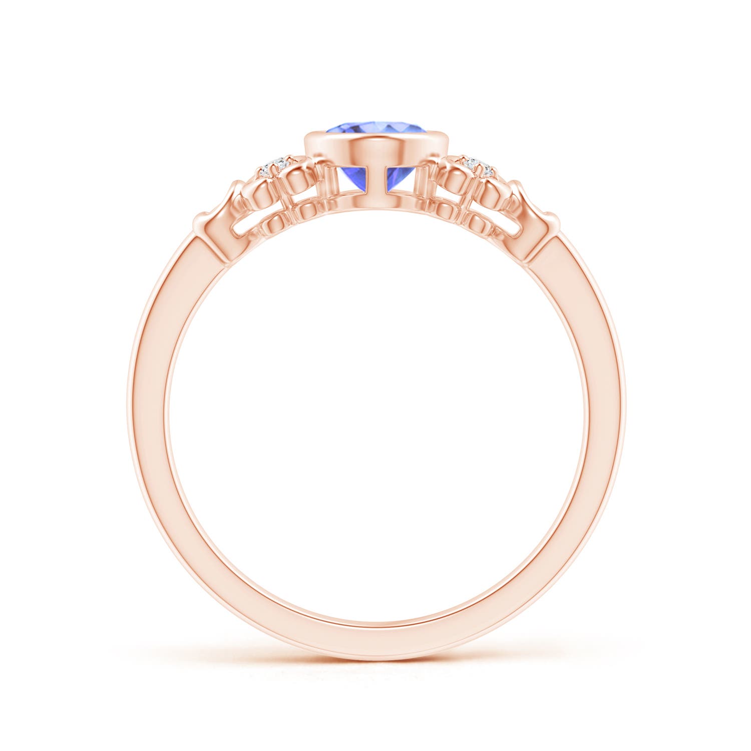 A - Tanzanite / 0.84 CT / 14 KT Rose Gold