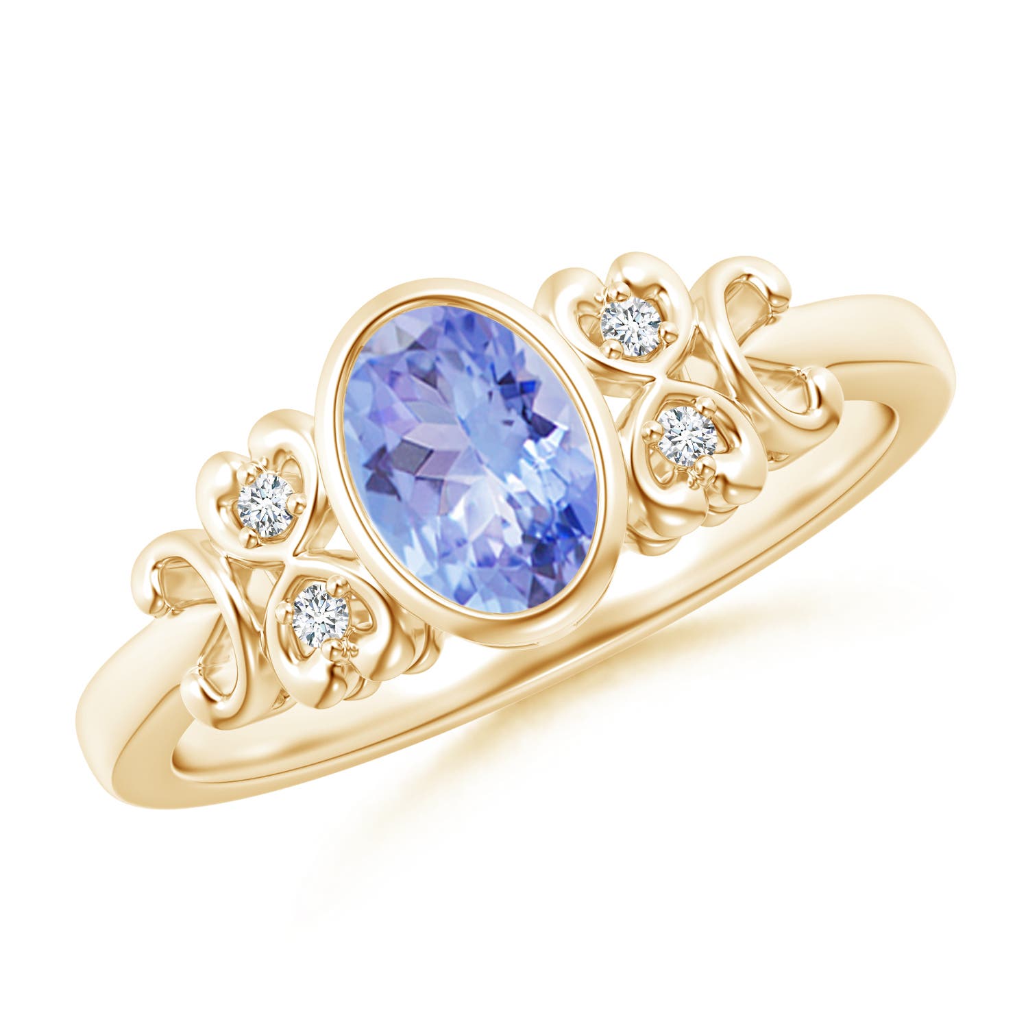 A - Tanzanite / 0.84 CT / 14 KT Yellow Gold