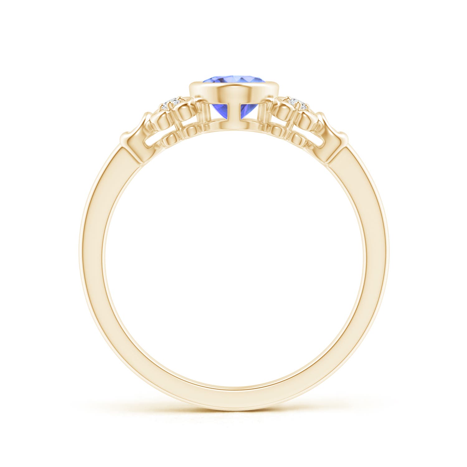 A - Tanzanite / 0.84 CT / 14 KT Yellow Gold