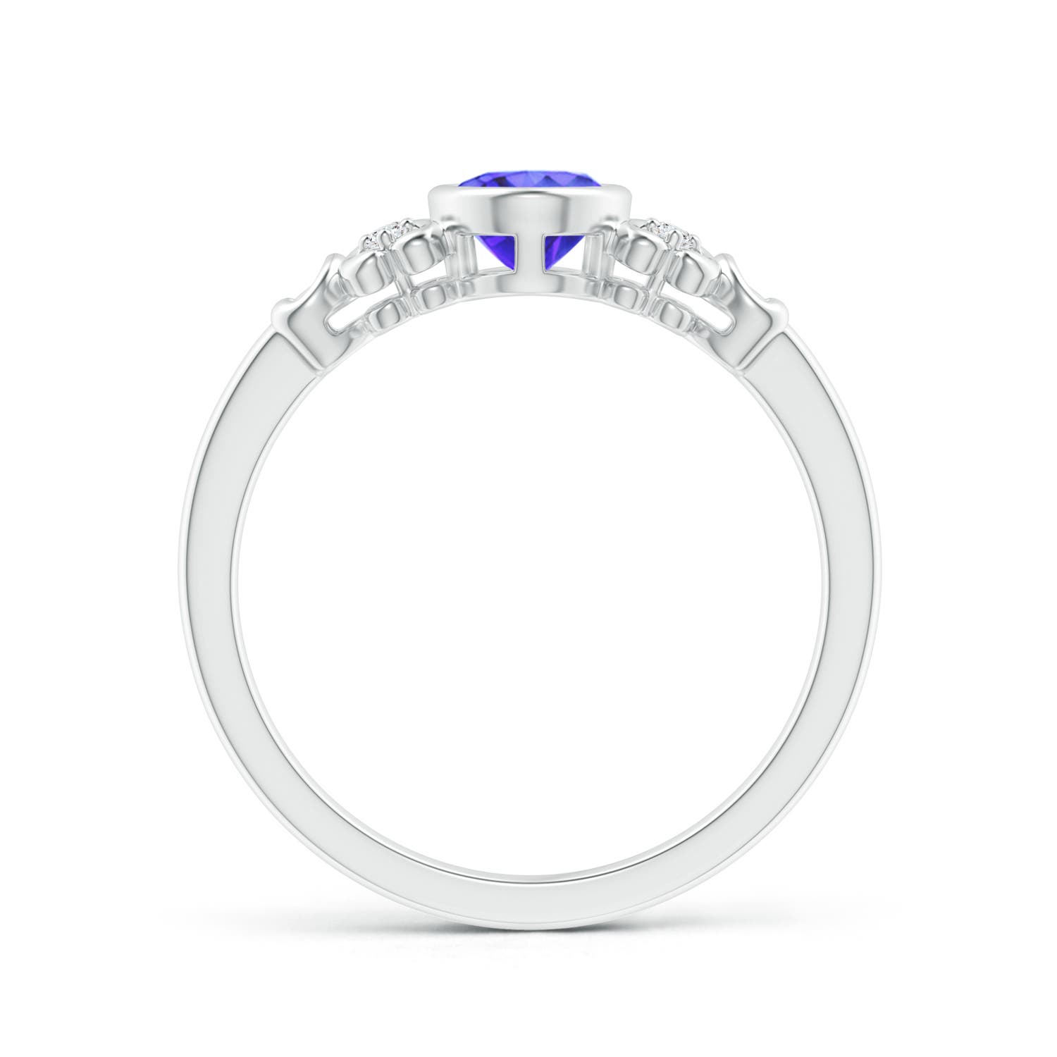 AA - Tanzanite / 0.84 CT / 14 KT White Gold