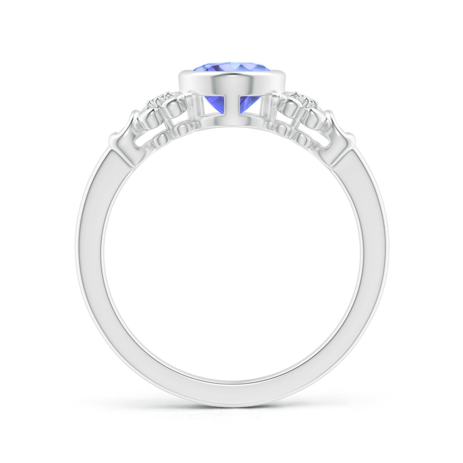 A - Tanzanite / 1.3 CT / 14 KT White Gold