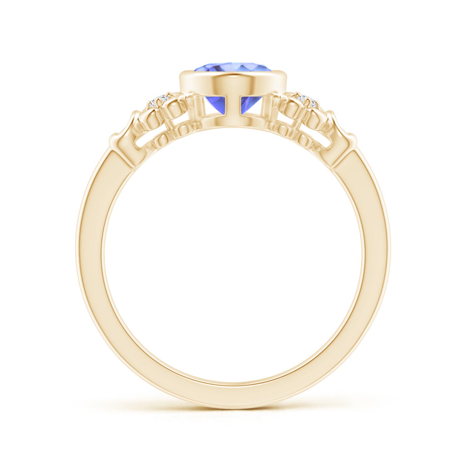 A - Tanzanite / 1.3 CT / 14 KT Yellow Gold