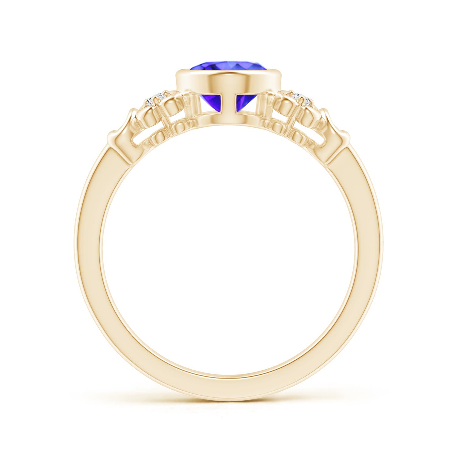 AAA - Tanzanite / 1.3 CT / 14 KT Yellow Gold