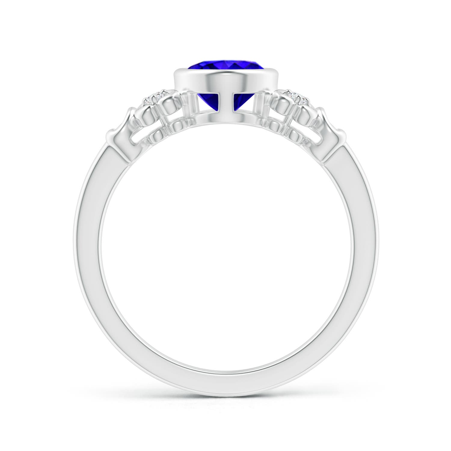 AAAA - Tanzanite / 1.3 CT / 14 KT White Gold