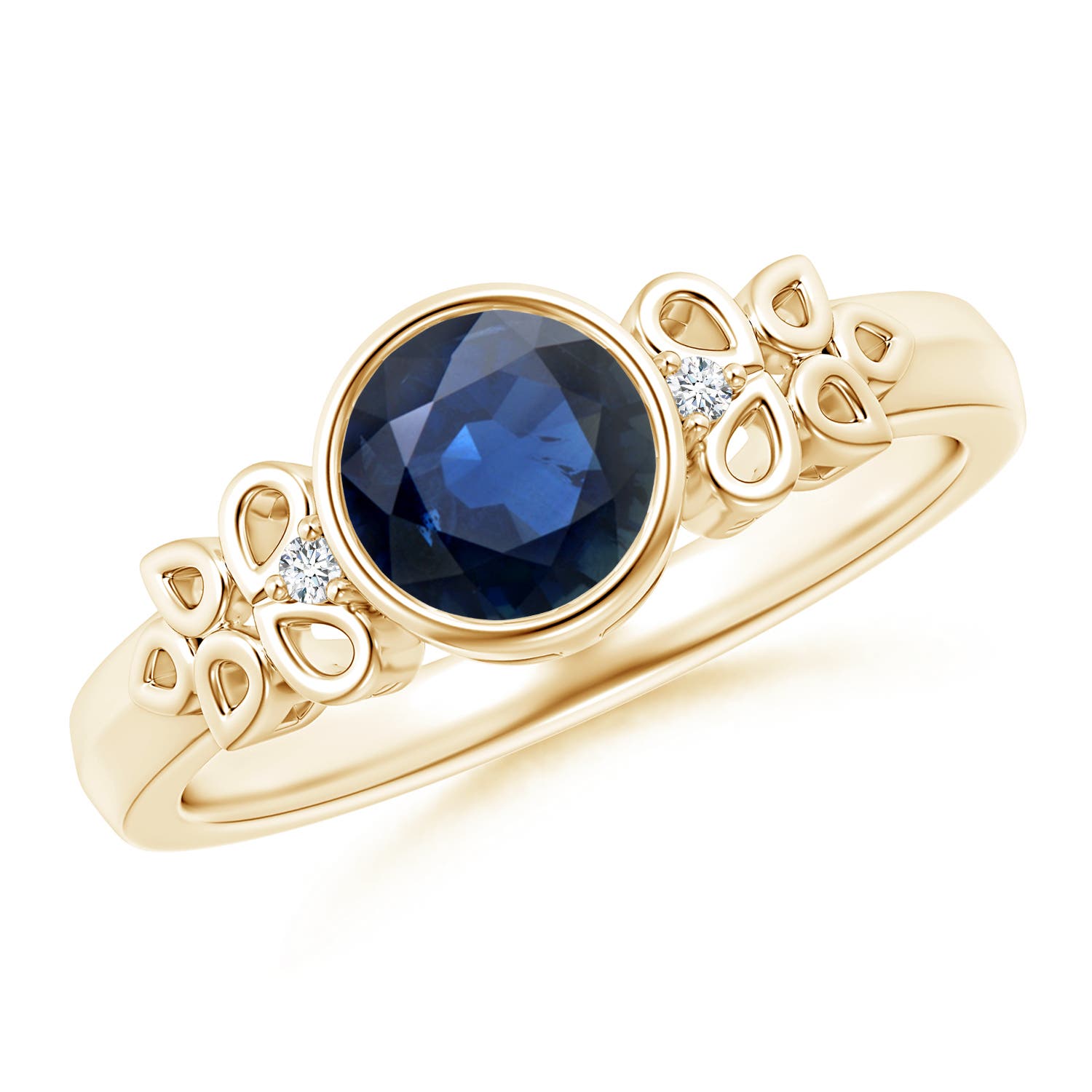 AA - Blue Sapphire / 1.02 CT / 14 KT Yellow Gold