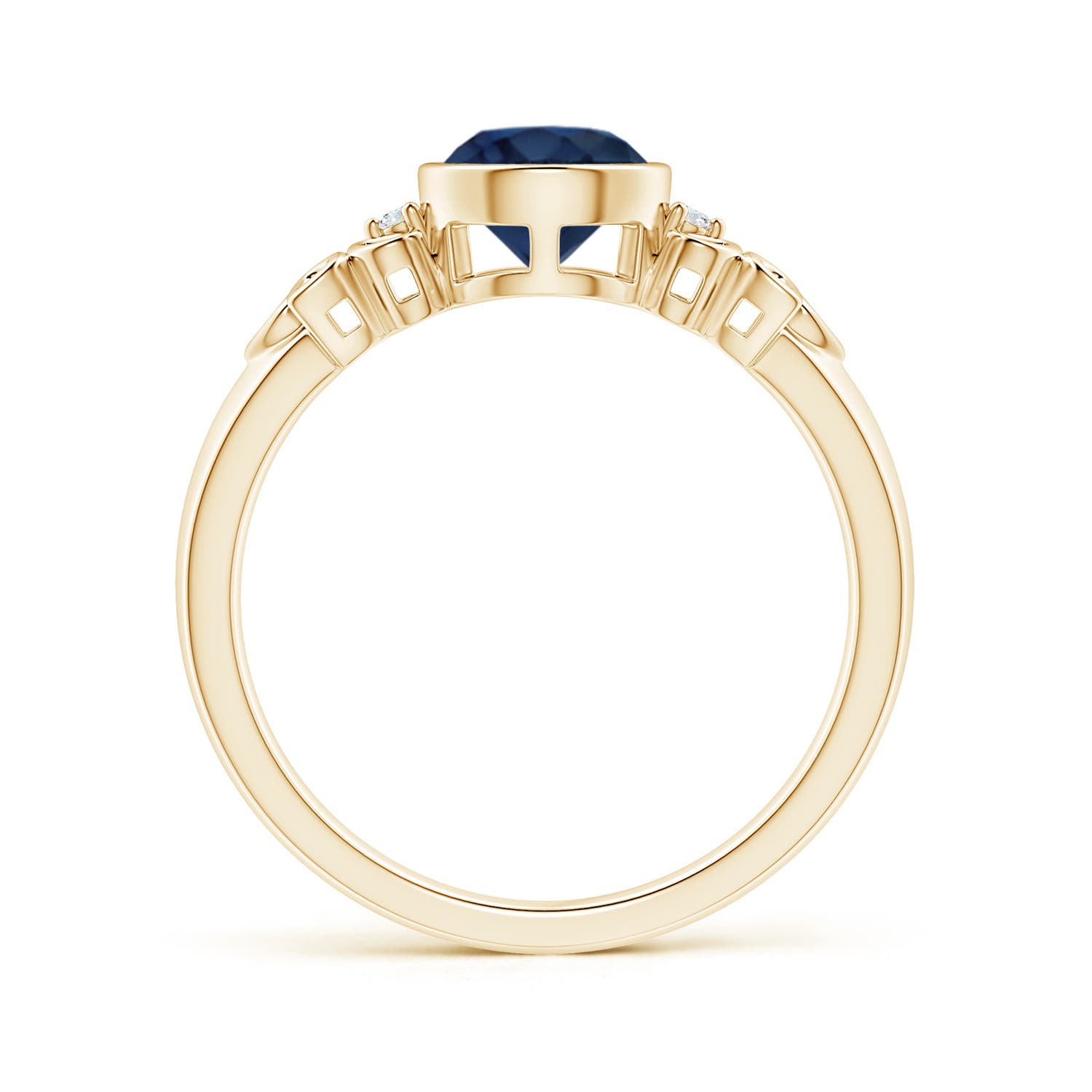 AA - Blue Sapphire / 1.02 CT / 14 KT Yellow Gold