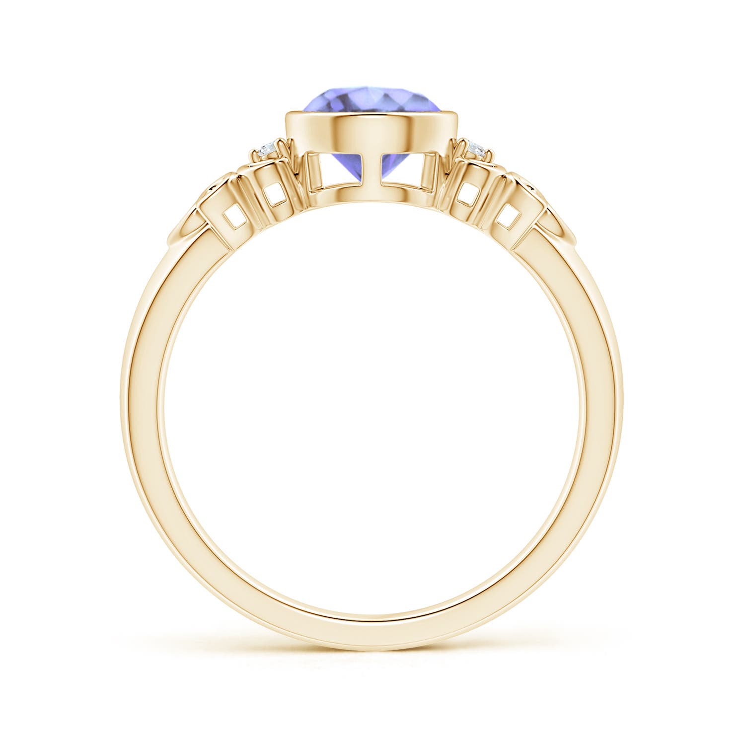 A - Tanzanite / 0.92 CT / 14 KT Yellow Gold