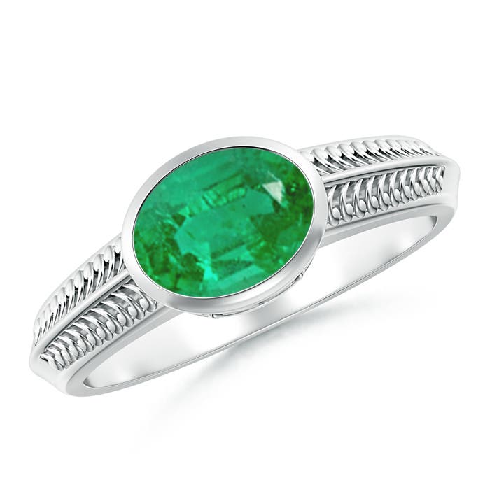 AA - Emerald / 1.1 CT / 14 KT White Gold