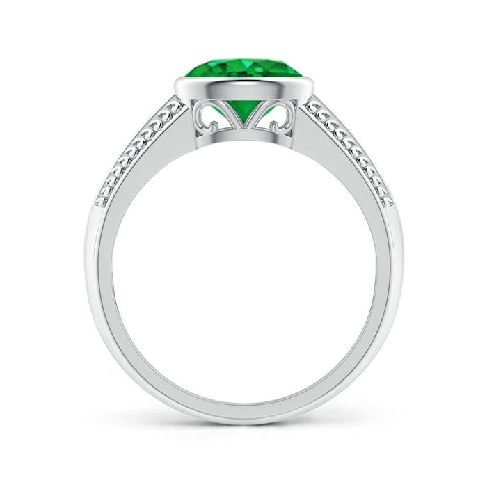 AAA - Emerald / 1.1 CT / 14 KT White Gold