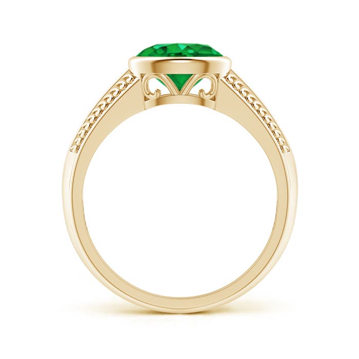 AAA - Emerald / 1.1 CT / 14 KT Yellow Gold