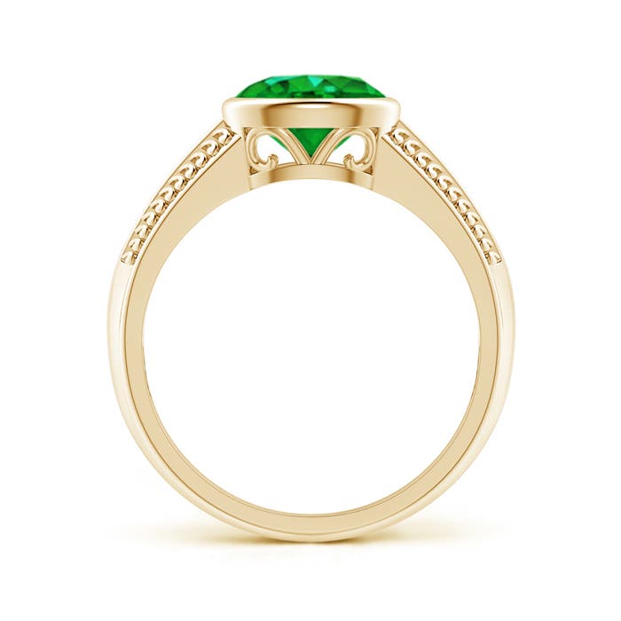 AAAA - Emerald / 1.1 CT / 14 KT Yellow Gold