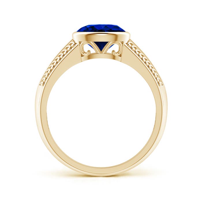 AAAA - Blue Sapphire / 1.55 CT / 14 KT Yellow Gold