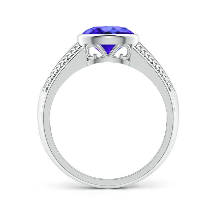 AAA - Tanzanite / 1.25 CT / 14 KT White Gold