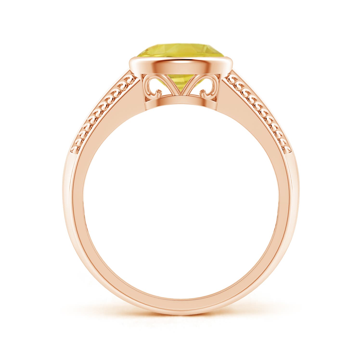 A - Yellow Sapphire / 1.5 CT / 14 KT Rose Gold