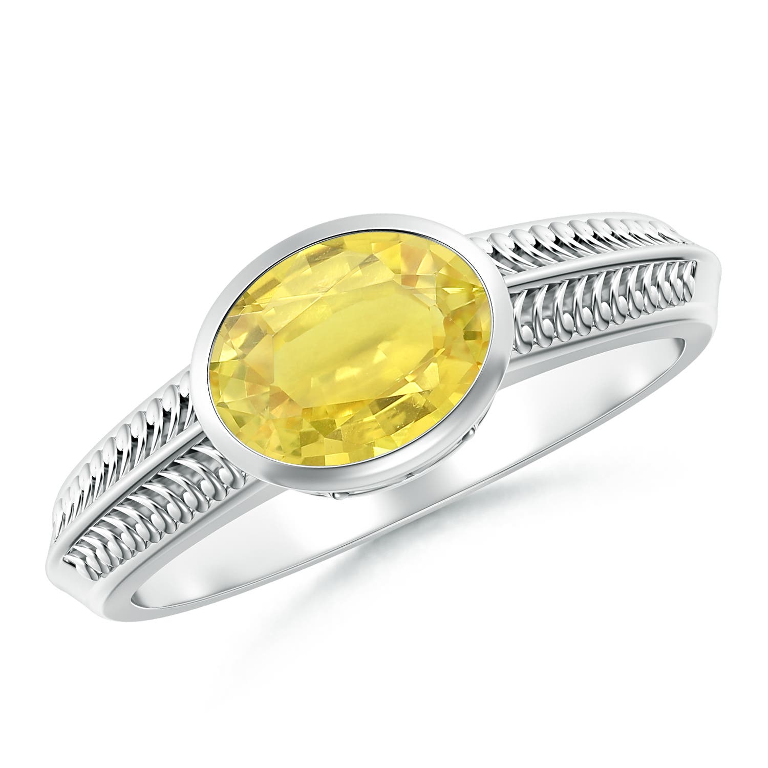 A - Yellow Sapphire / 1.5 CT / 14 KT White Gold