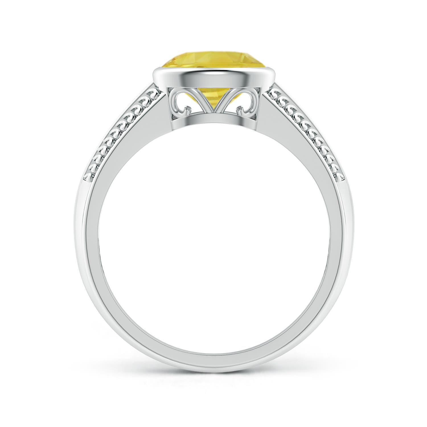 A - Yellow Sapphire / 1.5 CT / 14 KT White Gold