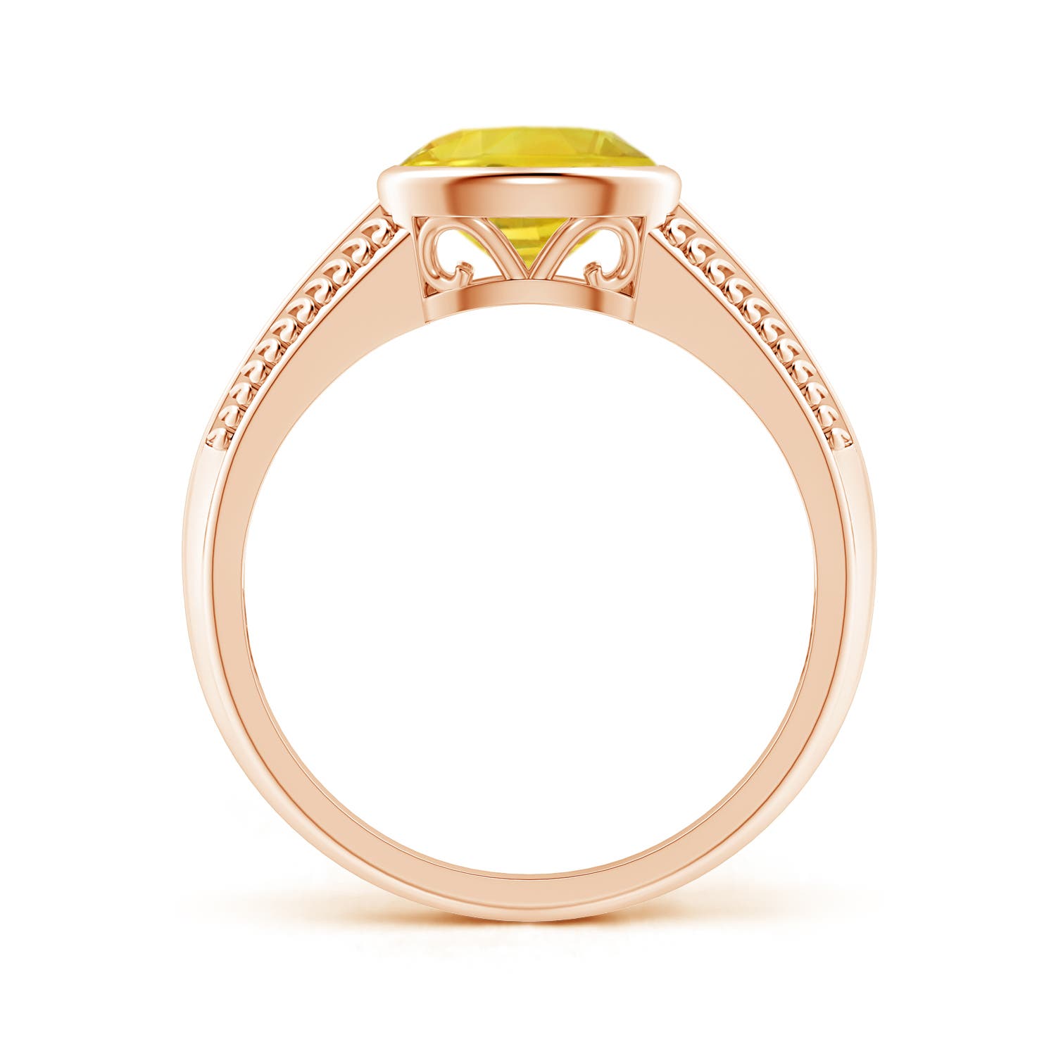 AA - Yellow Sapphire / 1.5 CT / 14 KT Rose Gold