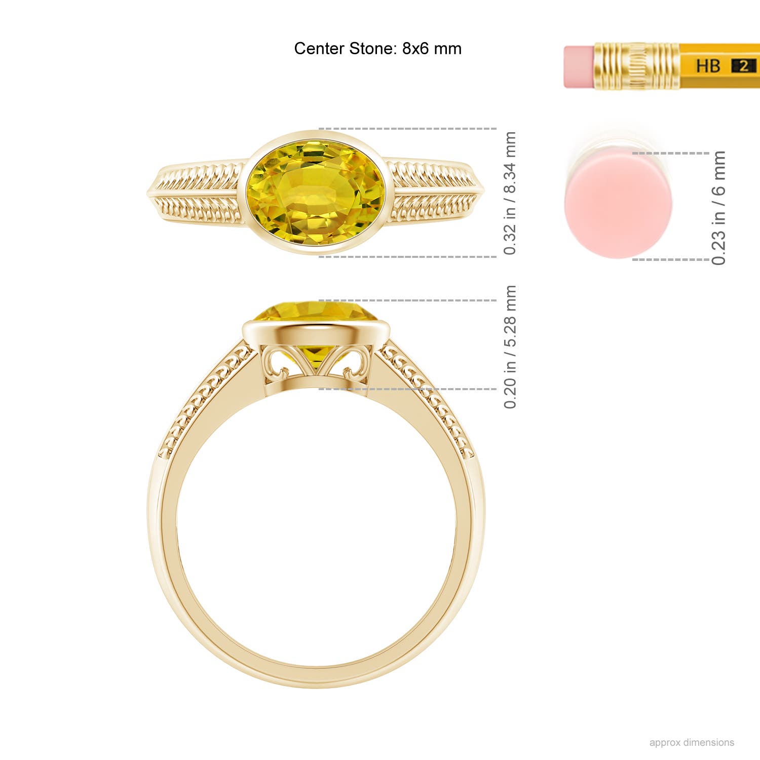 AAAA - Yellow Sapphire / 1.5 CT / 14 KT Yellow Gold