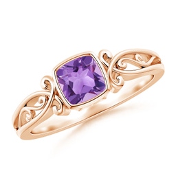 Vintage Inspired Rose Gold Amethyst Rings