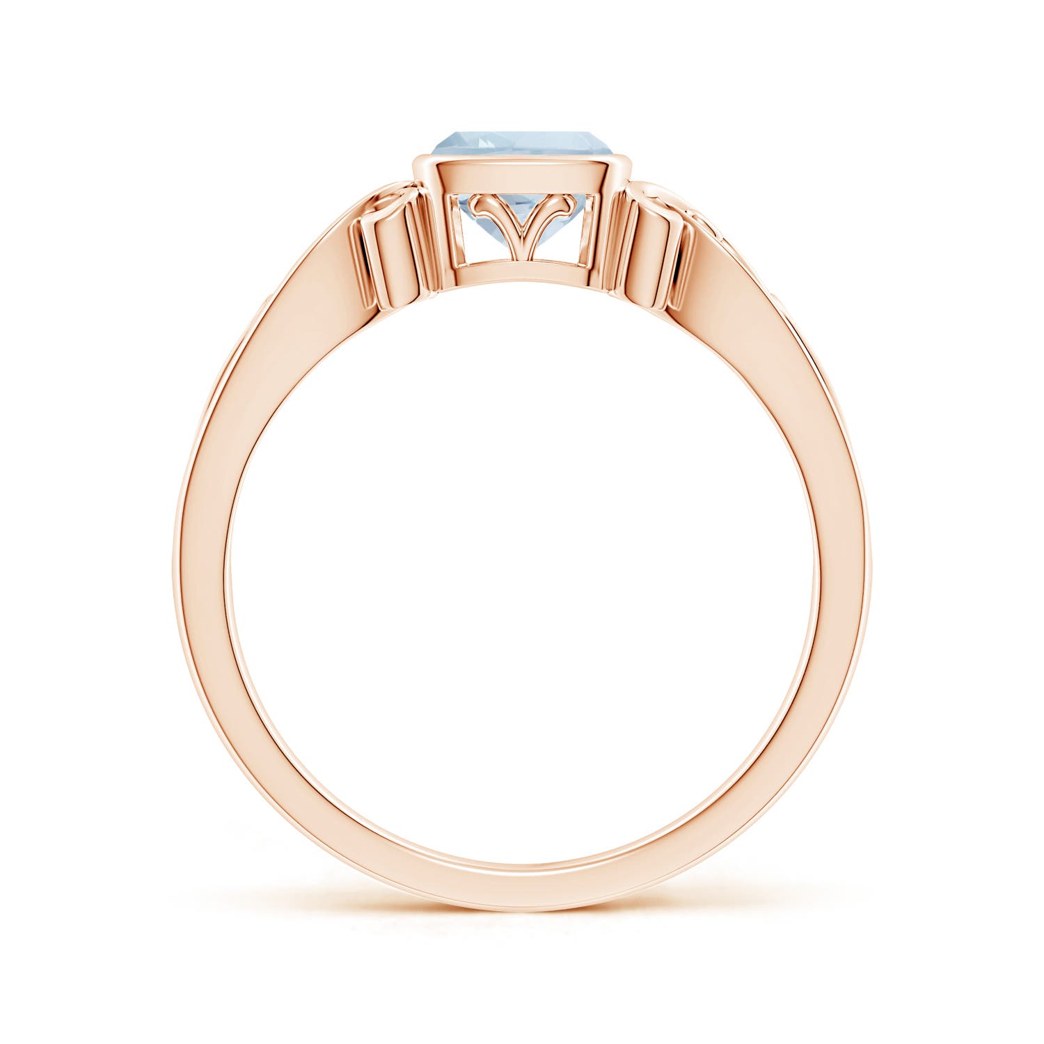 A - Aquamarine / 0.52 CT / 14 KT Rose Gold